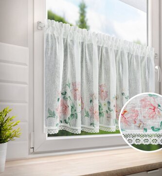 Dekorační krátká vitrážová záclona do kuchyně RIMA 60x150 cm MyBestHome