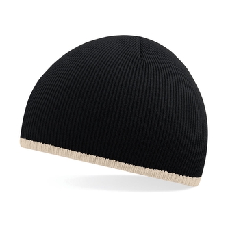 Čepice Beechfield Beanie - černá-béžová