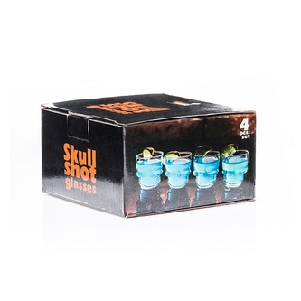 Panák Lebka Doomed 50ml 4 ks - průhledný