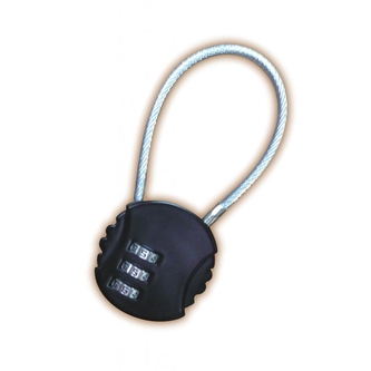 Zámek na zavazadla Rulyt Flexy - černý-stříbrný