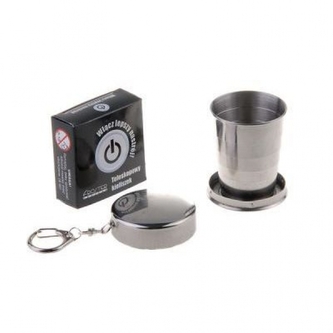 Teleskopický panák 60 ml - stříbrný