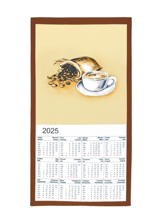 Kalendář textilní, Káva 2025 Bez hůlky