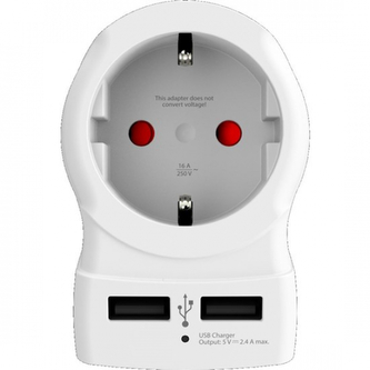 Cestovní adaptér (redukce) Skross do USA typ B s USB - bílý