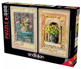 ANATOLIAN Puzzle Úsměv a pravá láska 2x500 dílků