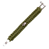 Náramek Paracord 101 Inc Skull Iron Buckle - olivový