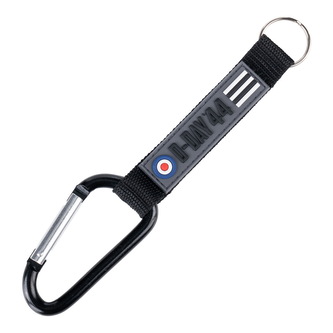 Karabina s klíčenkou Fostex D-Day RAF - černá-šedá