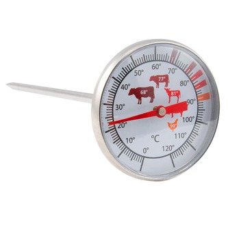 Teploměr na maso Calter 13,6x4 cm - stříbrný