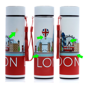 Nerezová termoláhev  s digitálním teploměrem  450ml -Londýn