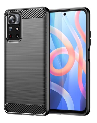 Pouzdro Carbon Poco M4 Pro 5G / Xiaomi Redmi Note 11S 5G (Černé)