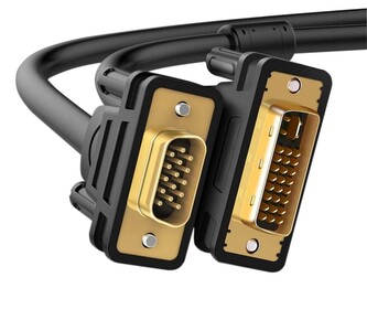 Video kabel propojovací/VGA (male D-Sub DE-15) to DVI-I Dual link(male) - 1,5m (Černý) Video kabel propojovací/VGA (male D-Sub DE-15) to DVI-I Dual link(male) - 1,5m (Černý)