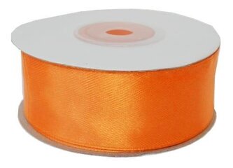 Wstążka satynowa 25mmx23m pomarańczowa