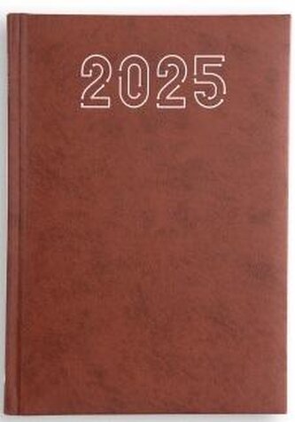 Kalendarz 2025 A5 standard brązowy