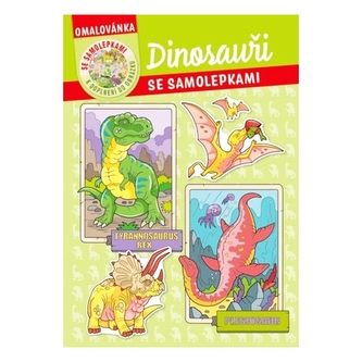 Omalovánka se samolepkami Dinosauři