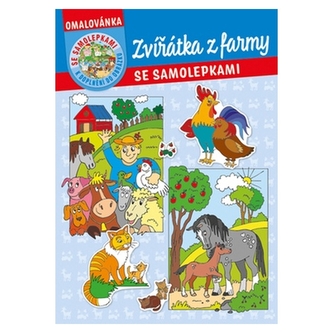Omalovánka se samolepkami Zvířátka z farmy