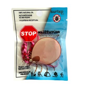 Stop klíšťatům pletený náramek  Modrá / Tmavě modrá