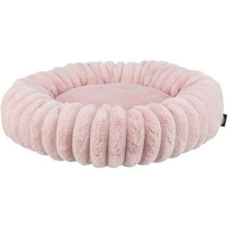 Kulatý pelech LONNI, sametový manšestr, růžová - ø 50 cm