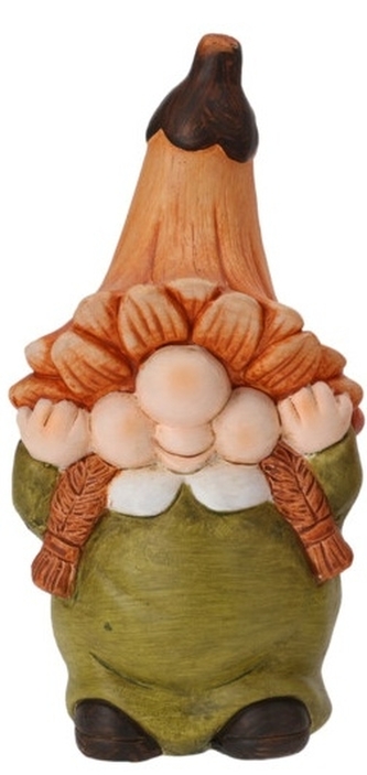 Podzimní skřítek - klobouk z květiny 22x12x9 cm