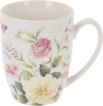 Porcelánový hrnek s květinami 300 ml