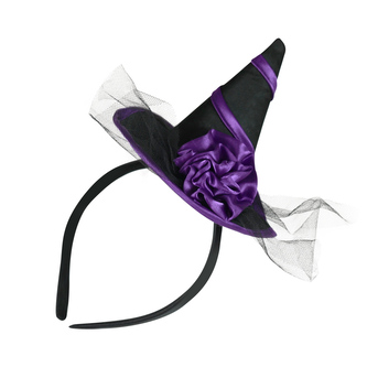 Čelenka čarodějnická s kloboučkem a květinou