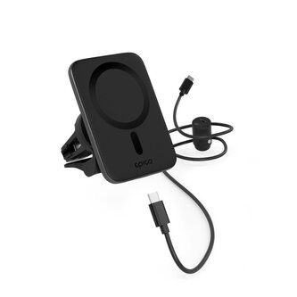 Epico Qi2 Mag+ Ultrathin Car Charger wireless charging 15W - černá