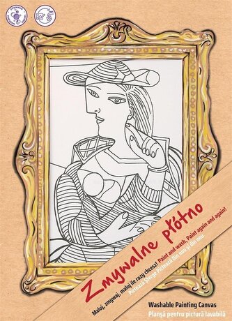 Płótno białe Kobieta w fotelu Funny Mat STRIGO