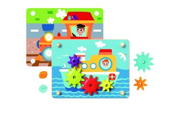 Dřevěná hra ozubená kolečka