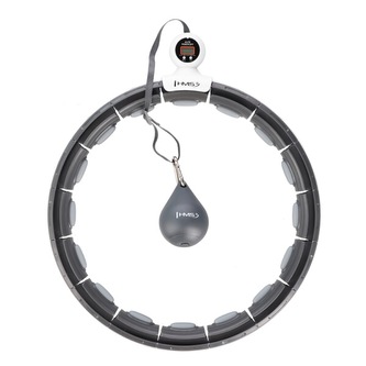 HHM15 ČERNÁ HULA HOOP OBRUČ SE ZÁVAŽÍM, MAGNETY A POČÍTADLEM HMS