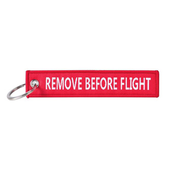Přívěsek na klíče Fostex Remove before flight - červený-bílý Přívěsek na klíče Fostex Remove before flight - červený-bílý