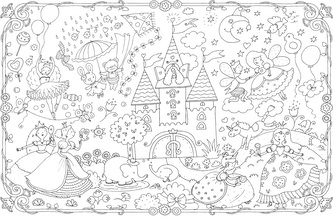 Kolorowanka podłogowa XXL Księżniczki wyd.2021