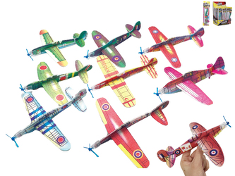 Letadlo házecí 17cm 2ks v sáčku 12druhů 36ks v DBX