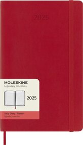 Moleskine Diář 2025 denní měkký červený L