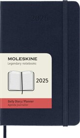 Moleskine Diář 2025 denní tvrdý modrý S
