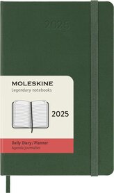 Moleskine Diář 2025 denní tvrdý zelený S