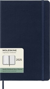 Moleskine Plánovací zápisník 2025 tvrdý modrý L