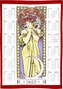 Kalendář textilní, Alfons Mucha - Lygie 2025 Bez hůlky