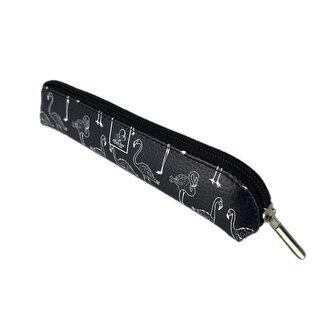 Piórnik mini Flamingi B&W;