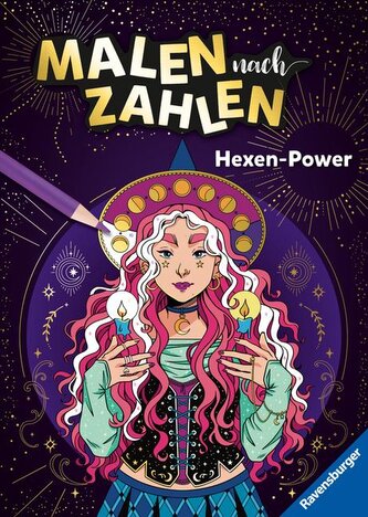 Ravensburger Malen nach Zahlen Hexen-Power - 32 Motive abgestimmt auf handelsübliche Buntstiftsets mit 24 Farben (Stifte nicht e