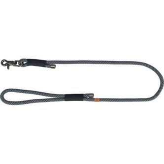 Soft Rope kulaté tkané vodítko, černá/šedá - L-XL: 1,00 m/ 13 mm NOVÝ