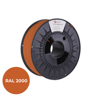 Tisková struna (filament) C-TECH PREMIUM LINE, ASA, žlutooranžová, RAL2000, 1,75mm, 1kg
