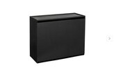 botník 45,2x18,3x36cm ČERNÝ, závěsný, pro 2páry bot, plast