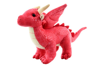 Plyš drak červený 20 cm ECO-FRIENDLY
