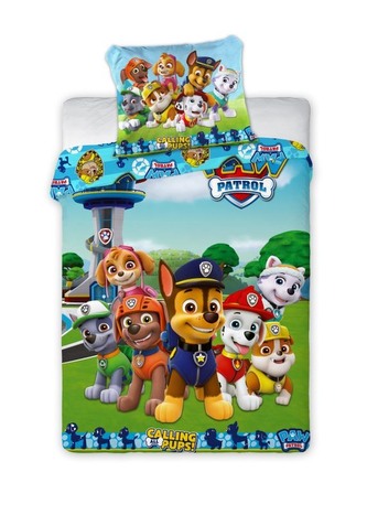 FARO Povlečení do postýlky Paw Patrol Calling  Bavlna, 100/135, 40/60 cm