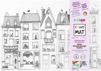 Mata transparentna Budynki z kotami Funny Mat