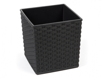 Obal na květník JUKA RATTAN plastový 40x40x41cm