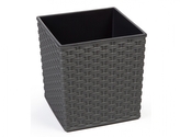 Obal na květník JUKA RATTAN plastový 40x40x41cm