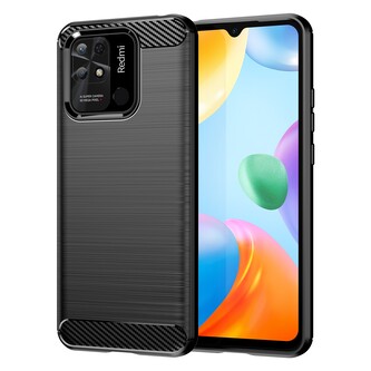 Pouzdro Carbon Xiaomi Redmi 10C (Černý)