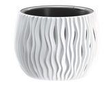 Obal na květník SANDY BOWL 2v1 plastový matný d37x21cm
