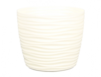 Obal na květník SAHARA PETIT plastový matný d27x22cm