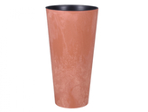 Obal na květník TUBUS SLIM BETON 2v1 plastový matný d30x57cm