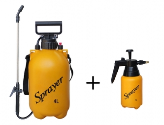 Set postřikovačů kovový nástavec 36cm 4l + 1l ZDARMA